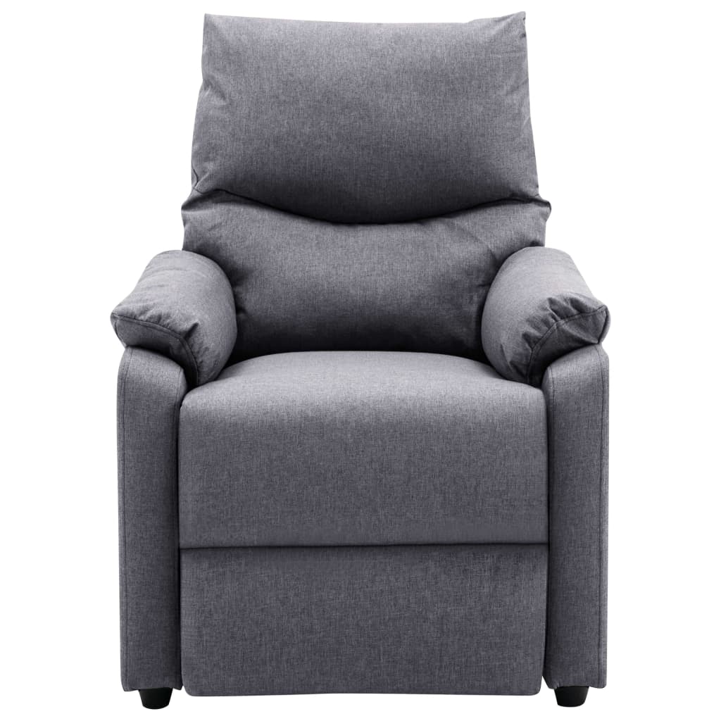 TV Recliner Light Grey Fabric