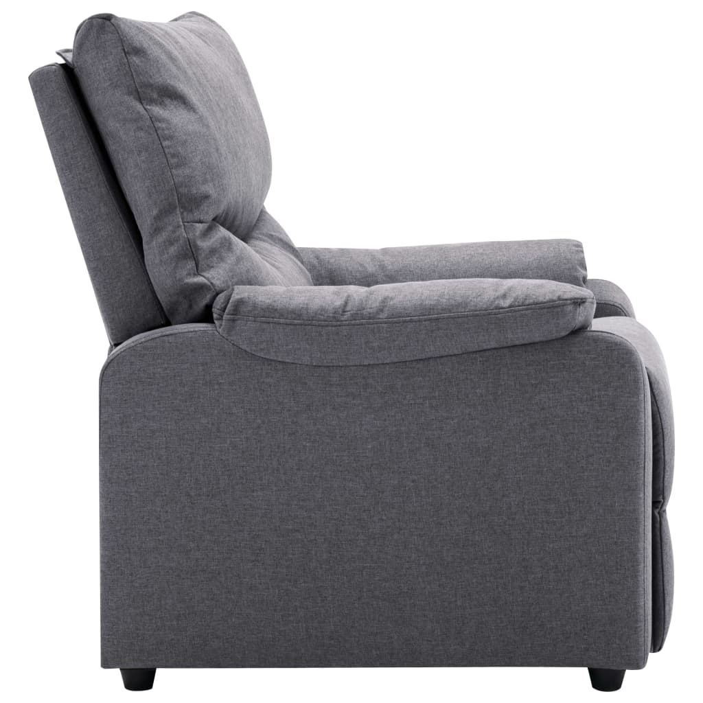 TV Recliner Light Grey Fabric