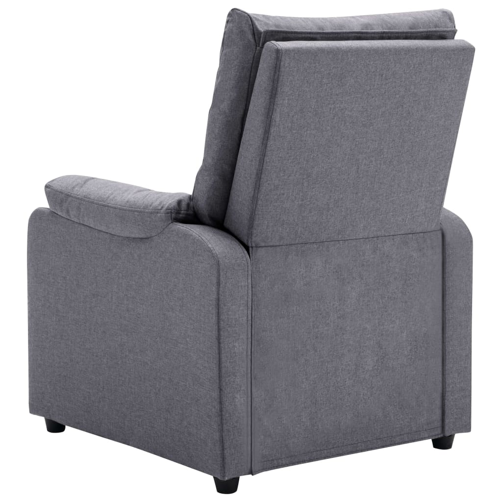 TV Recliner Light Grey Fabric