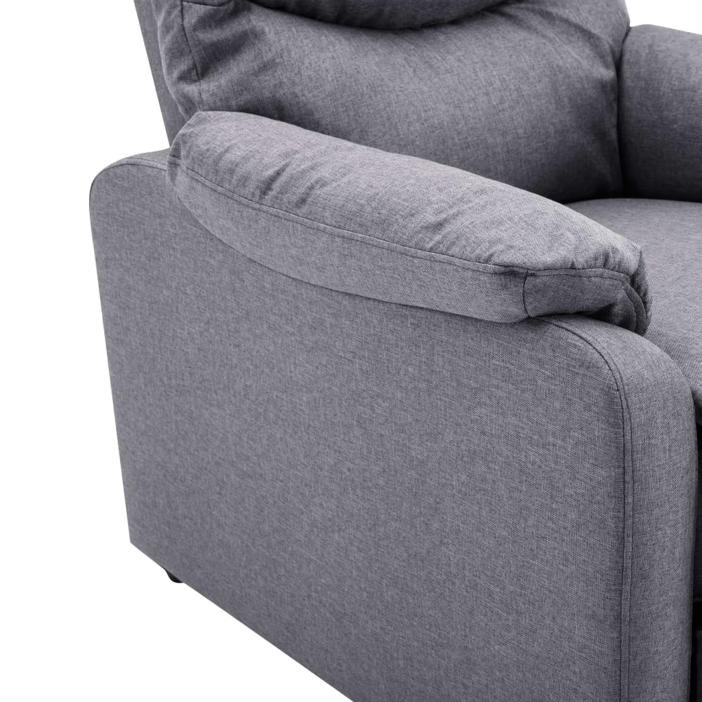 TV Recliner Light Grey Fabric