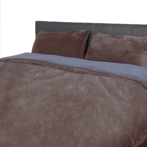 Two-Sided Quilt Cover Super King Size Taupe