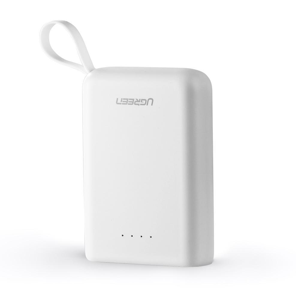 Mobile Accessories UGREEN 10000mAh Mini Power Bank Dual USB-A + Type C (White) 60197