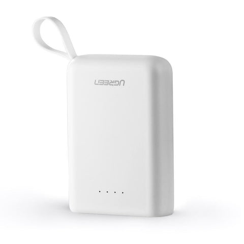 Mobile Accessories UGREEN 10000mAh Mini Power Bank Dual USB-A + Type C (White) 60197