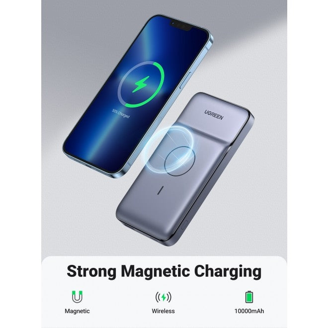 Ugreen Power Bank 10000Mah 20W Power Delivery Quick Charge 7.5W Magnetic Wireless Charger