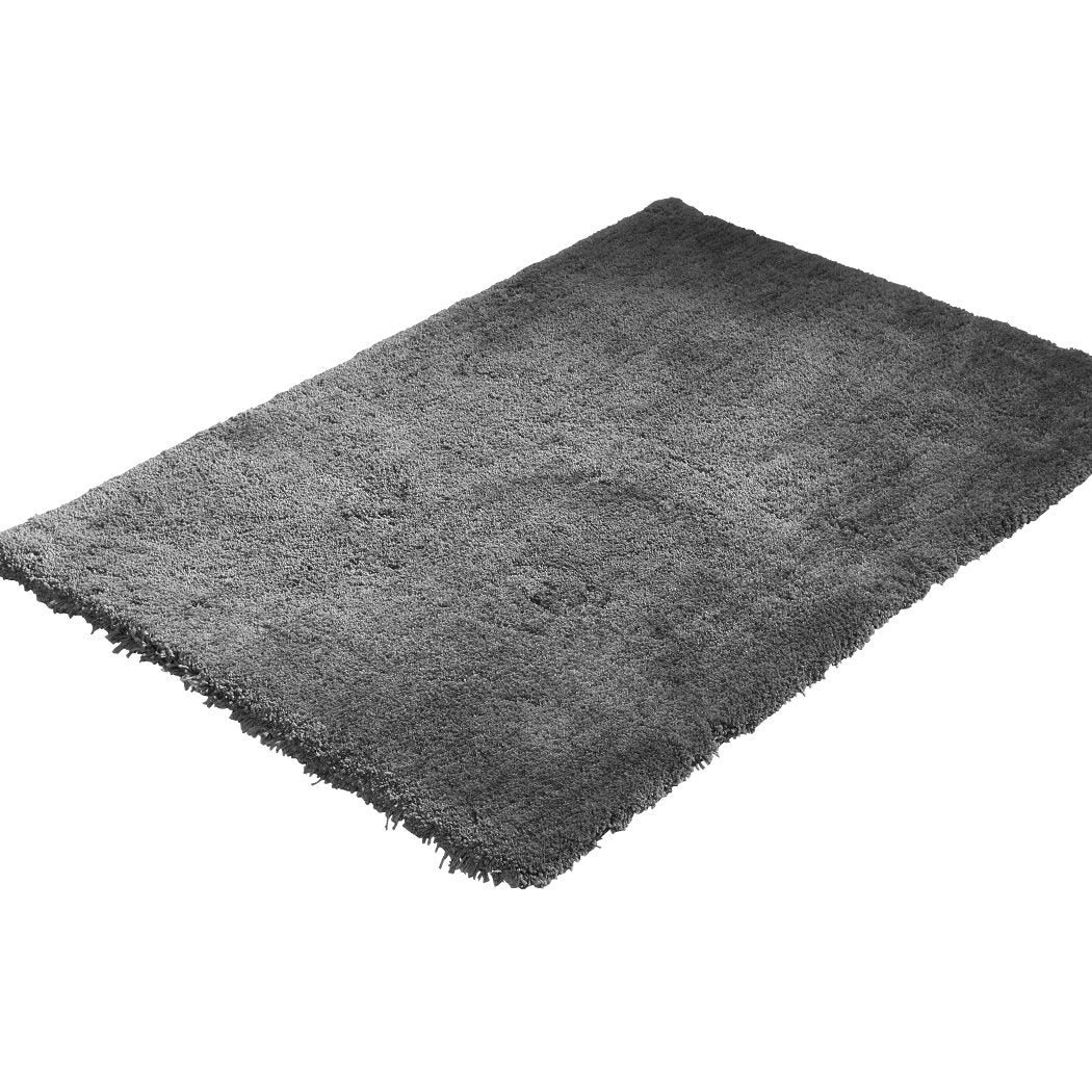 Living Room Ultra Soft Anti Slip Rectangle Floor Rug Carpet 120x170cm in Charcoal