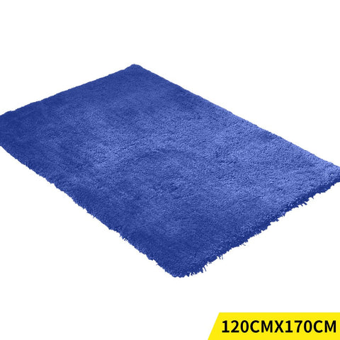 living room Ultra Soft Shaggy Floor Rug Carpet 120X170Cm Blue
