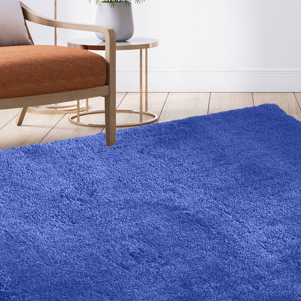 living room Ultra Soft Shaggy Floor Rug Carpet 120X170Cm Blue
