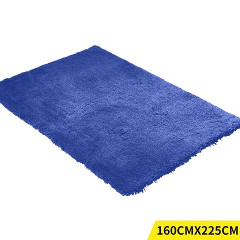 living room Ultra Soft Shaggy Floor Rug Carpet 160X225Cm Blue