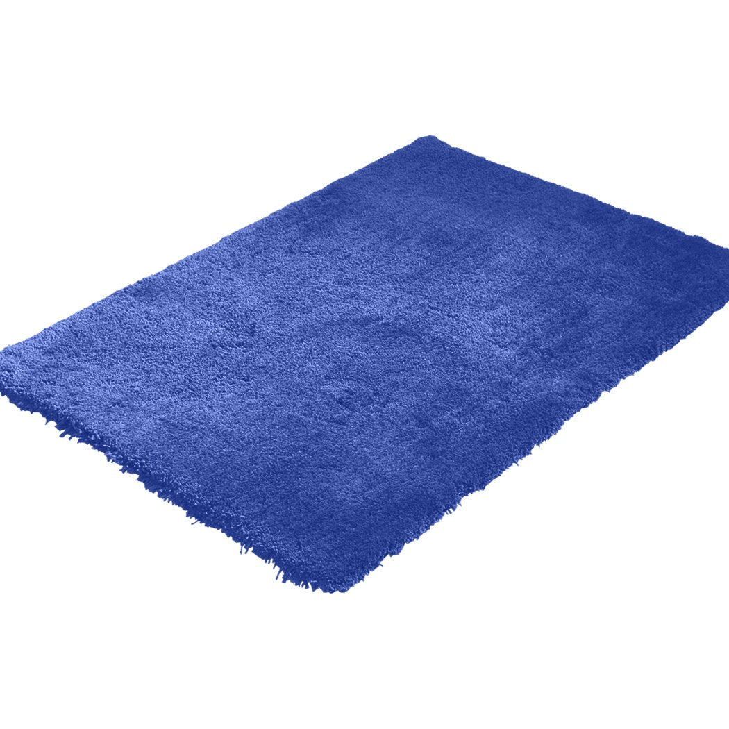 living room Ultra Soft Shaggy Floor Rug Carpet 160X225Cm Blue
