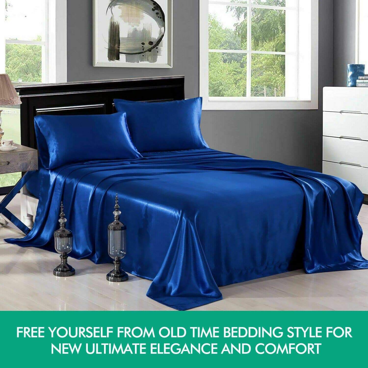 bedding Ultra Soft Silky Bed Sheet Set In Queen Size Color Burgundy
