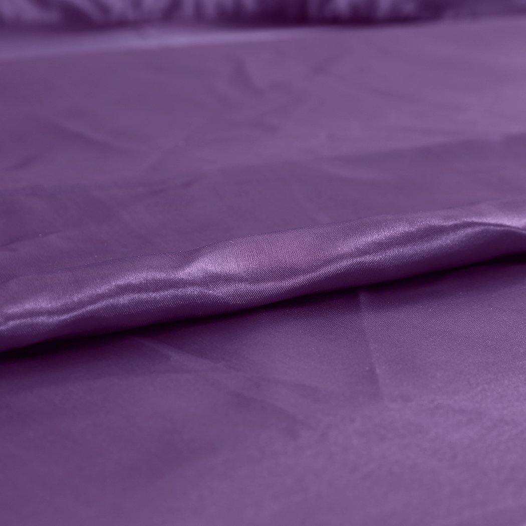 bedding Ultra Soft Silky Bed Sheet Set In Single Size In Purple Colour