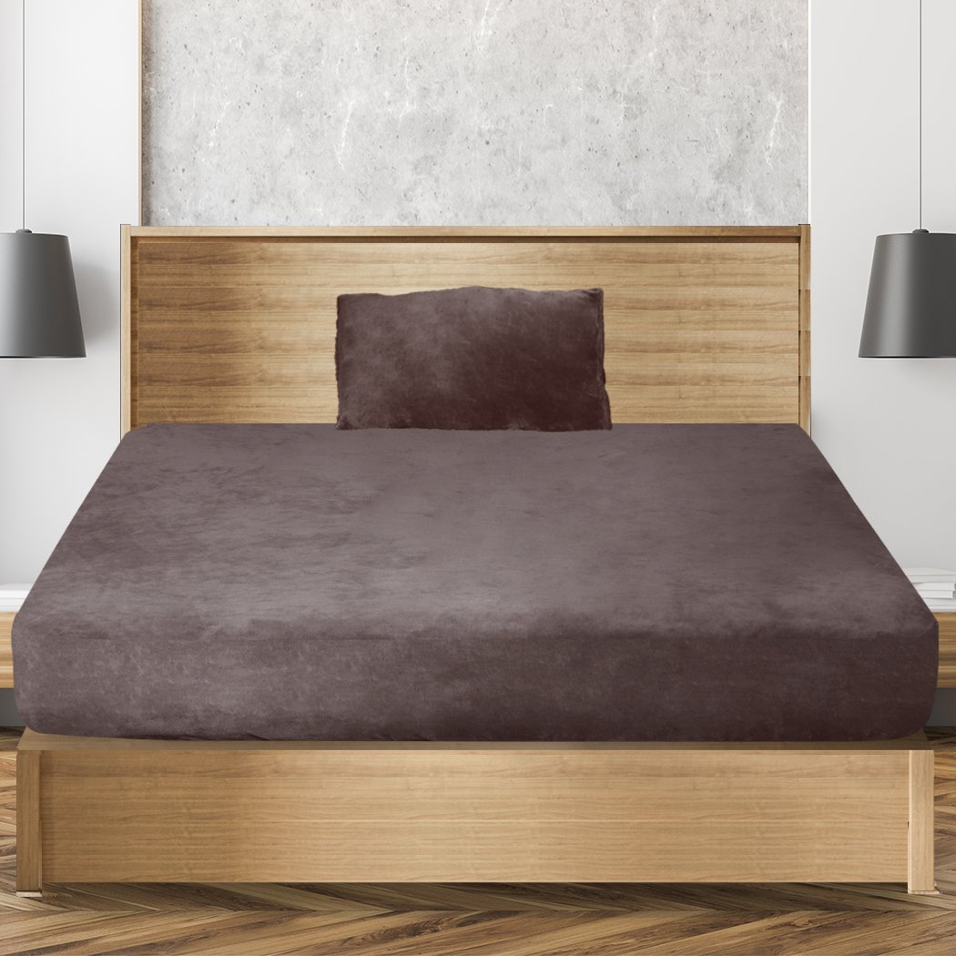 Bedding Set Ultrasoft Fitted Bed Sheet Mink King Single