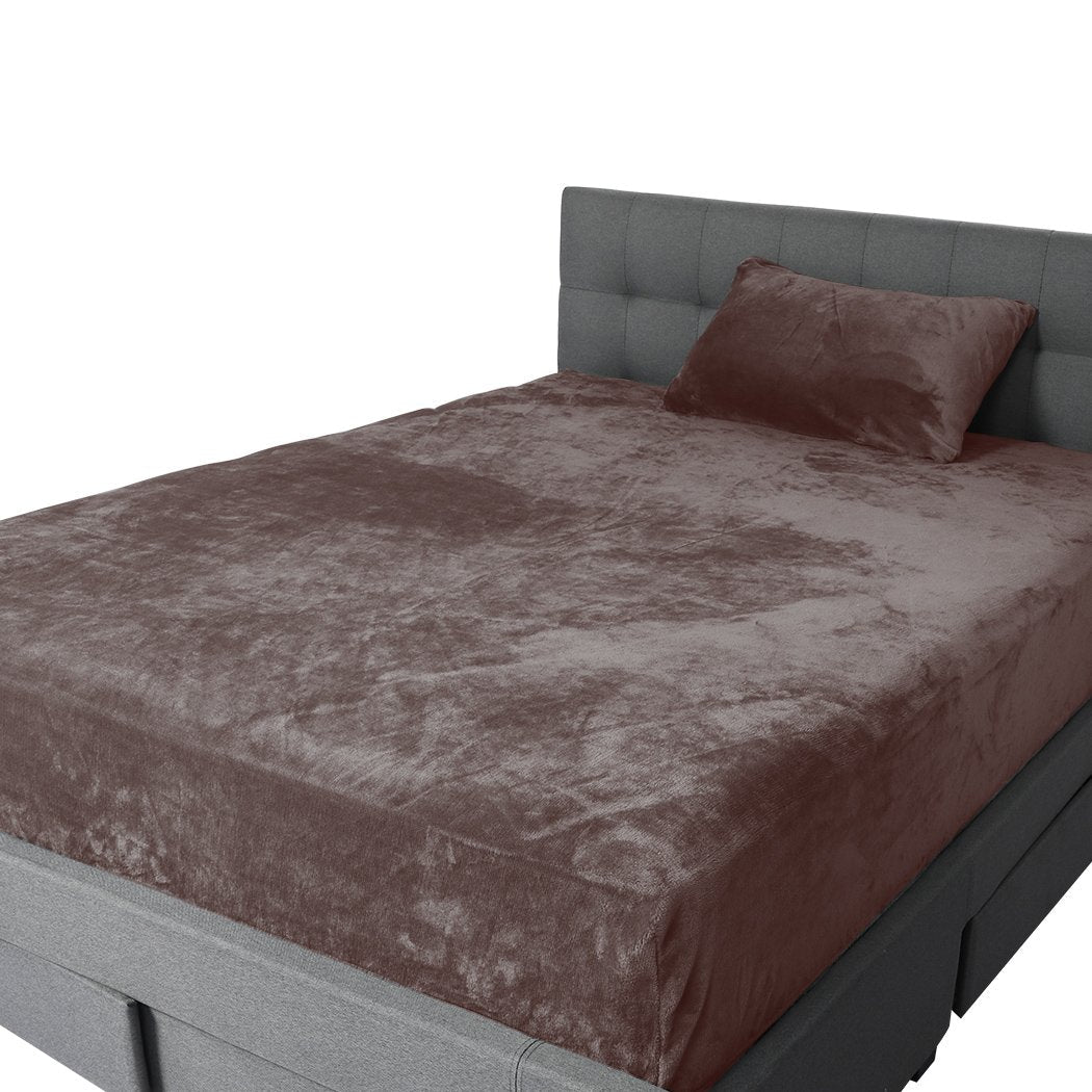 Bedding Set Ultrasoft Fitted Bed Sheet Mink King Single