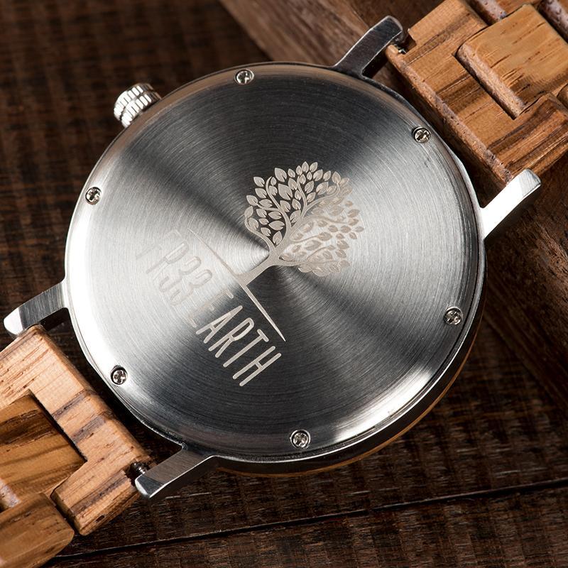 Fatherday-wrist watch Unisex Elegant light coloured Ovo N wood watch