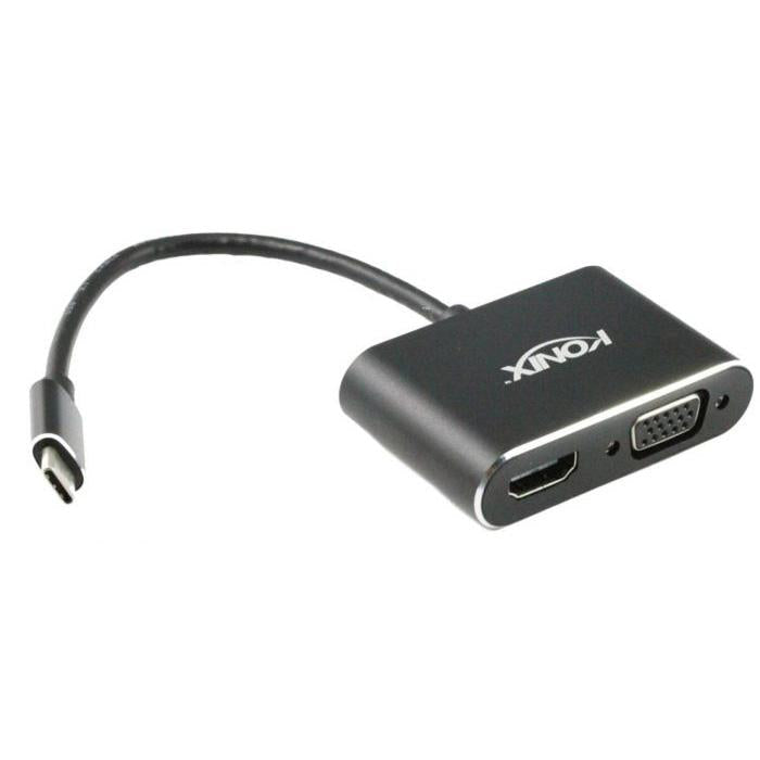 USB 3.1 Type-C Male to VGA & HDMI® Converter | 20cm