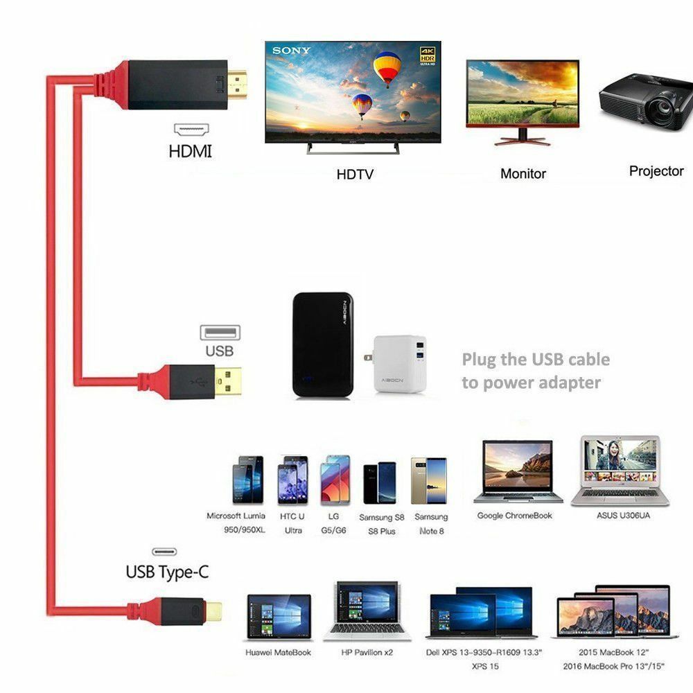 electronics USB-C 3.1 Cable for Samsung Galaxy S8 Note 8 MacBook Pro