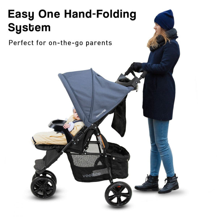 Veebee 3-wheel navigator stroller - glacier