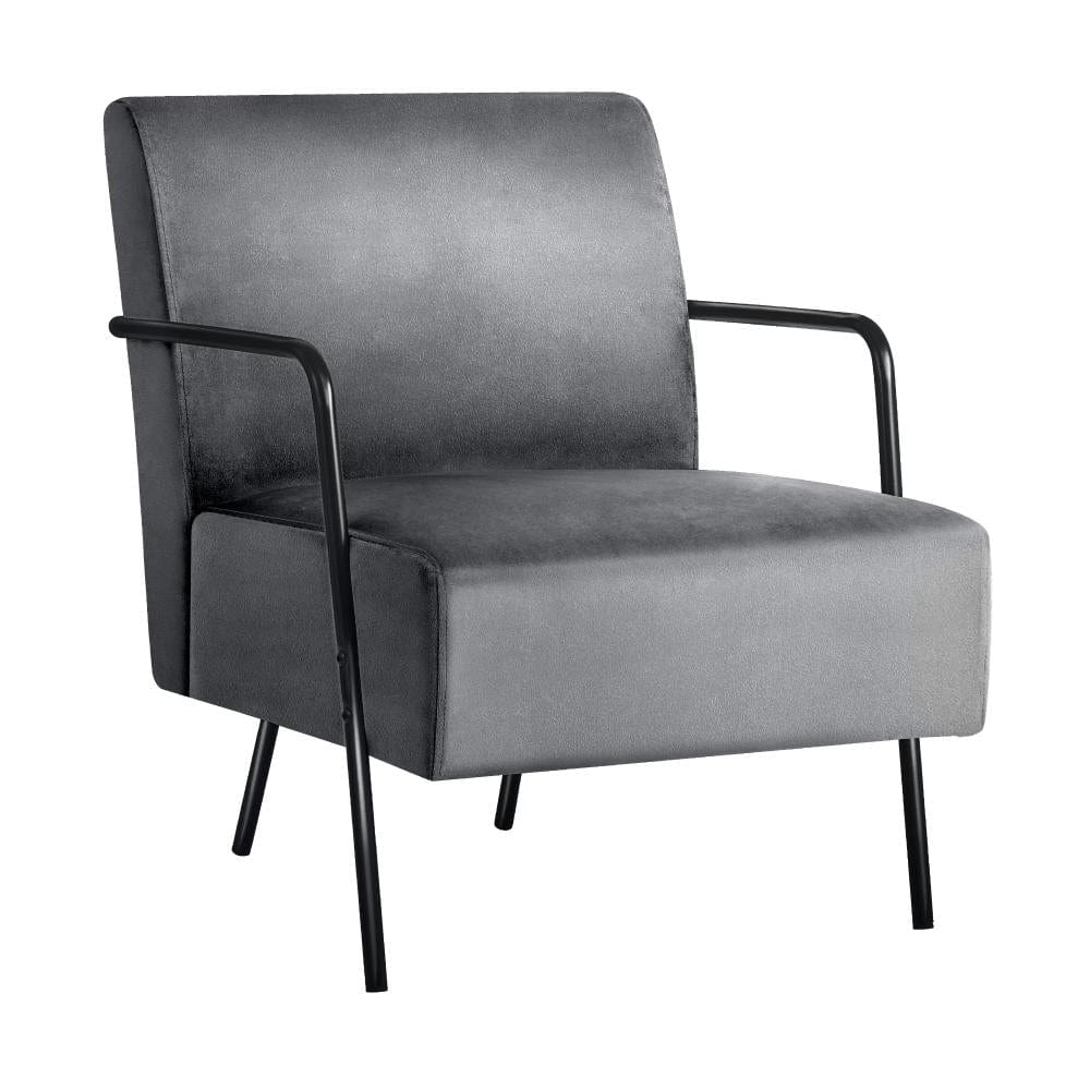 Velvet Armchair Accent Chairs Sofa Lounge Upholstered Tub Chair Grey