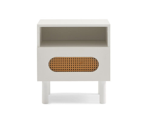 Versatile bedside table in White/Maple