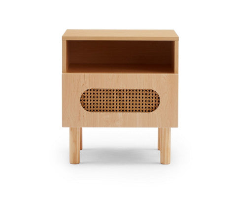 Versatile bedside table in White/Maple
