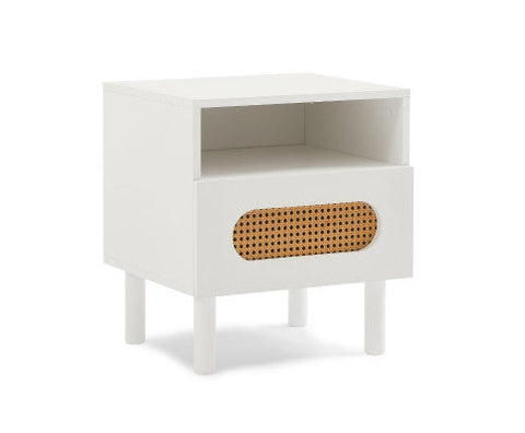 Versatile bedside table in White/Maple