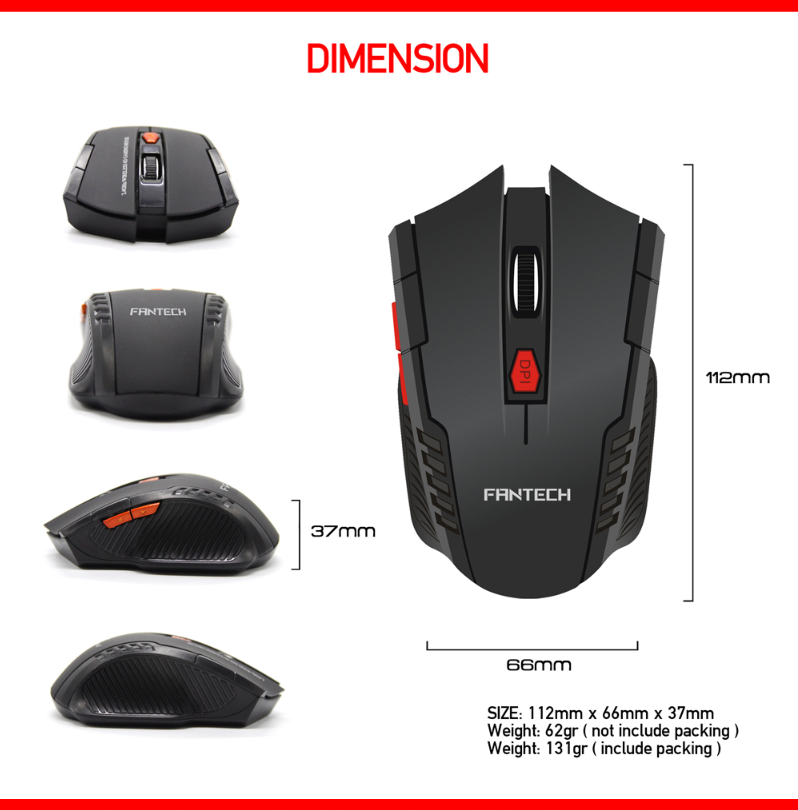 electronics W4 Raigor Wireless Gaming Mouse Black