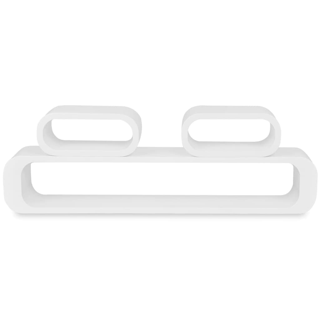Wall Cube Shelves 6 pcs White