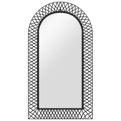 Wall Mirror Arched 60x110 cm Black