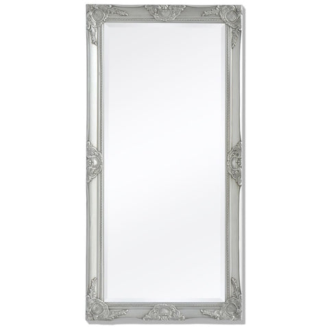 Wall Mirror Baroque Style 120x60 cm Silver