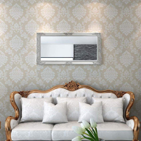 Wall Mirror  Baroque Style  Silver