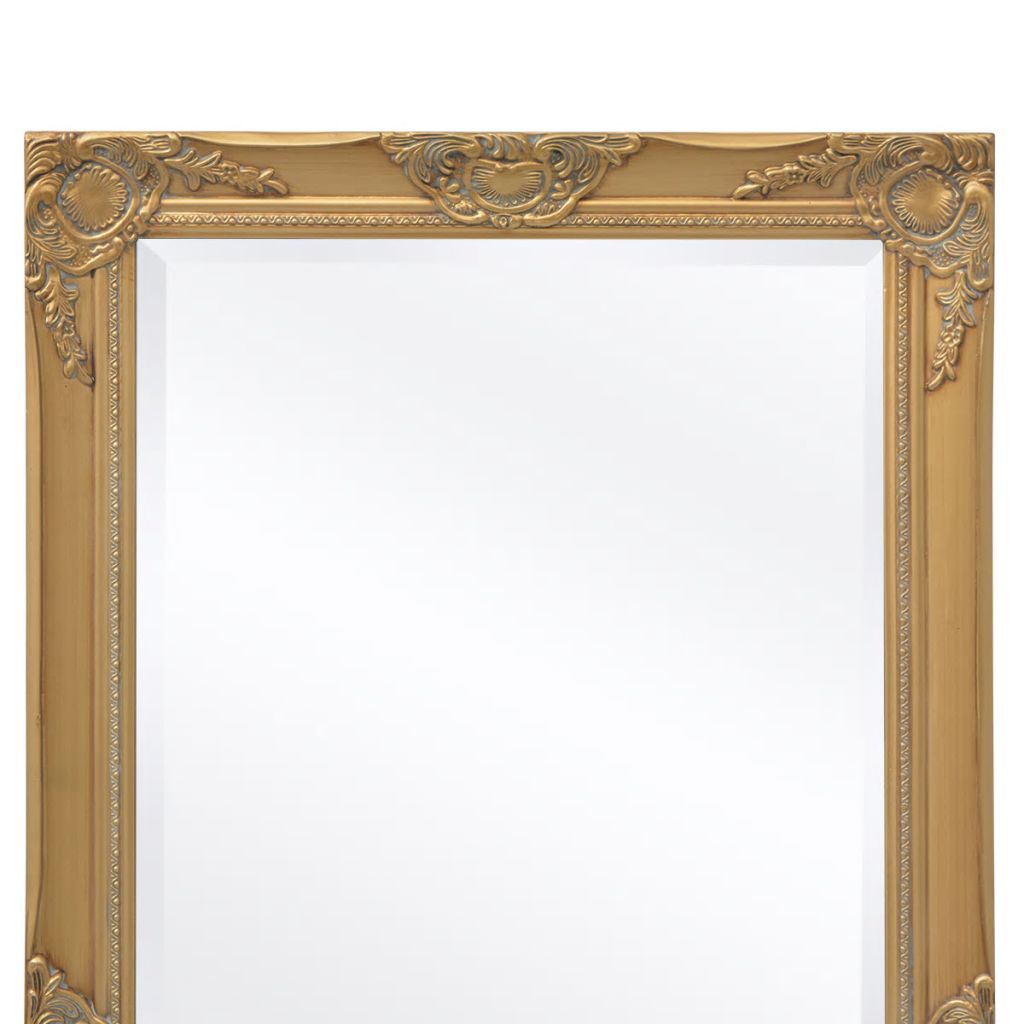 Wall Mirror Baroque Style 140x50 cm Gold