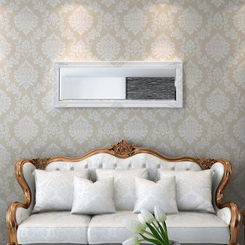 Wall Mirror Baroque Style White