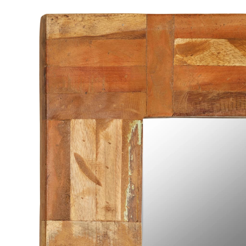Wall Mirror Solid Reclaimed Wood 60x120 cm