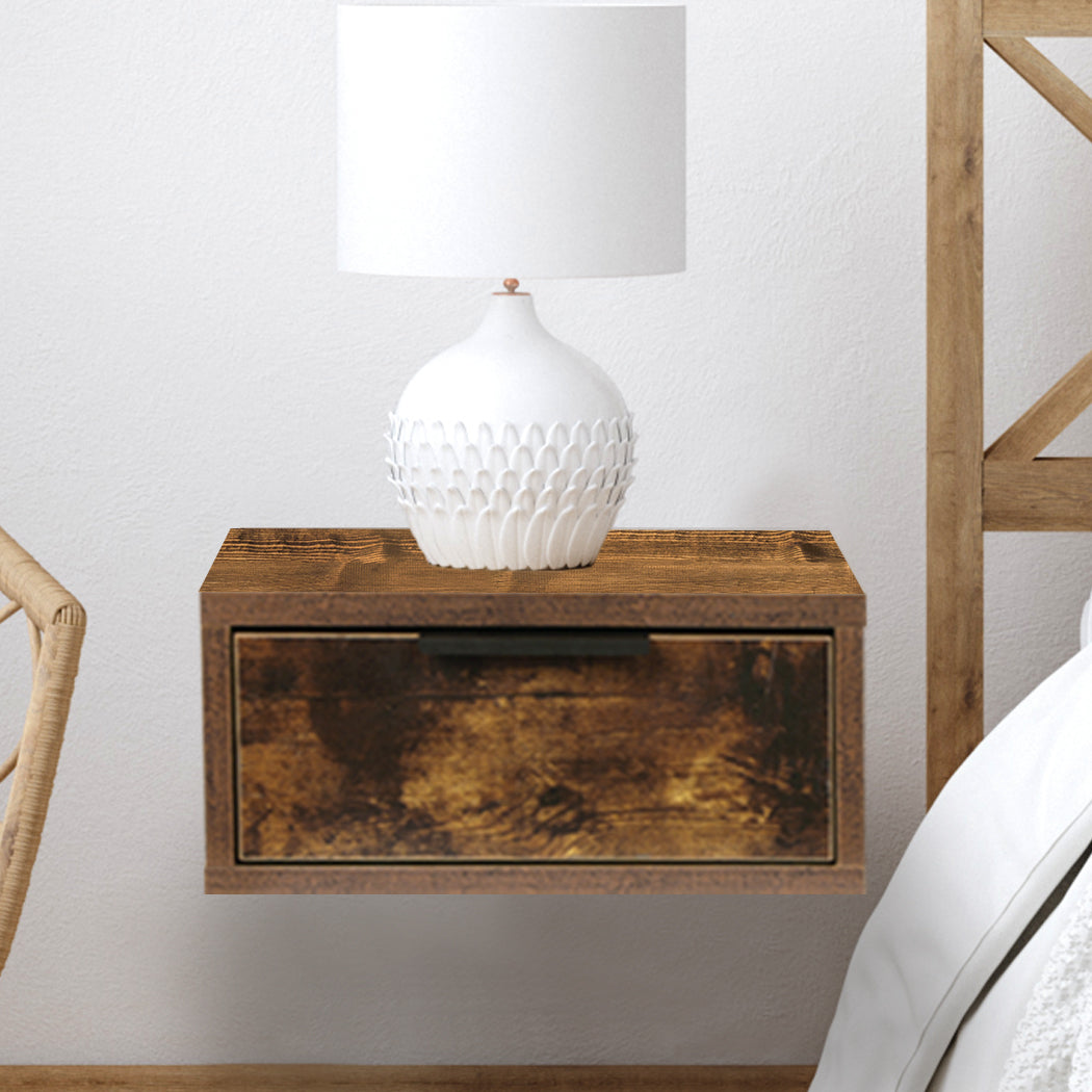 Wall Mounted Bedside Tables & Nightstand  With Drawers Cabinet