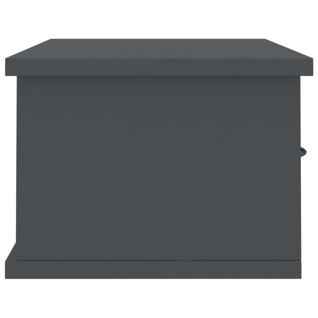 Wall-mounted Drawer Shelf Grey 60x26x18.5 cm Chipboard