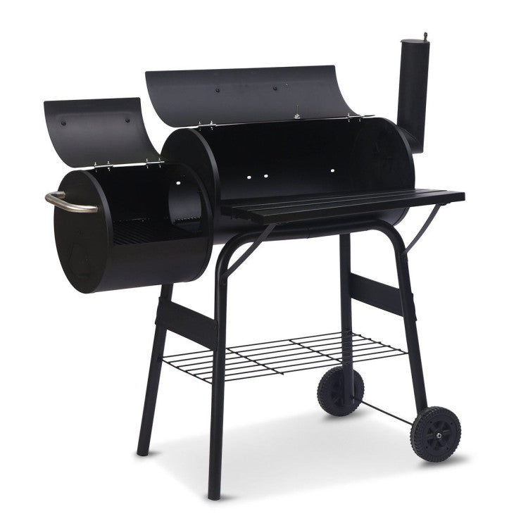 Wallaroo 2-in-1 outdoor barbecue grill & offset smoker