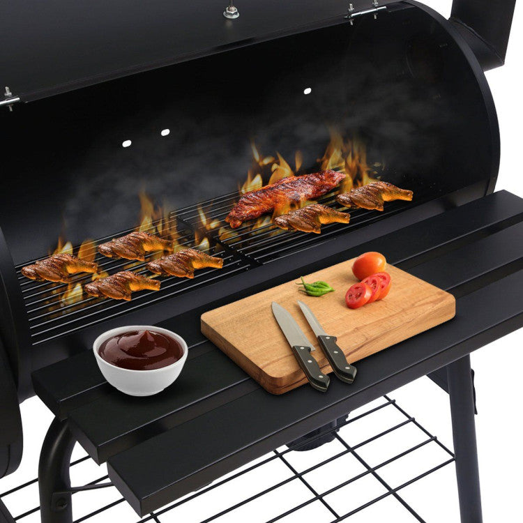 Wallaroo 2-in-1 outdoor barbecue grill & offset smoker