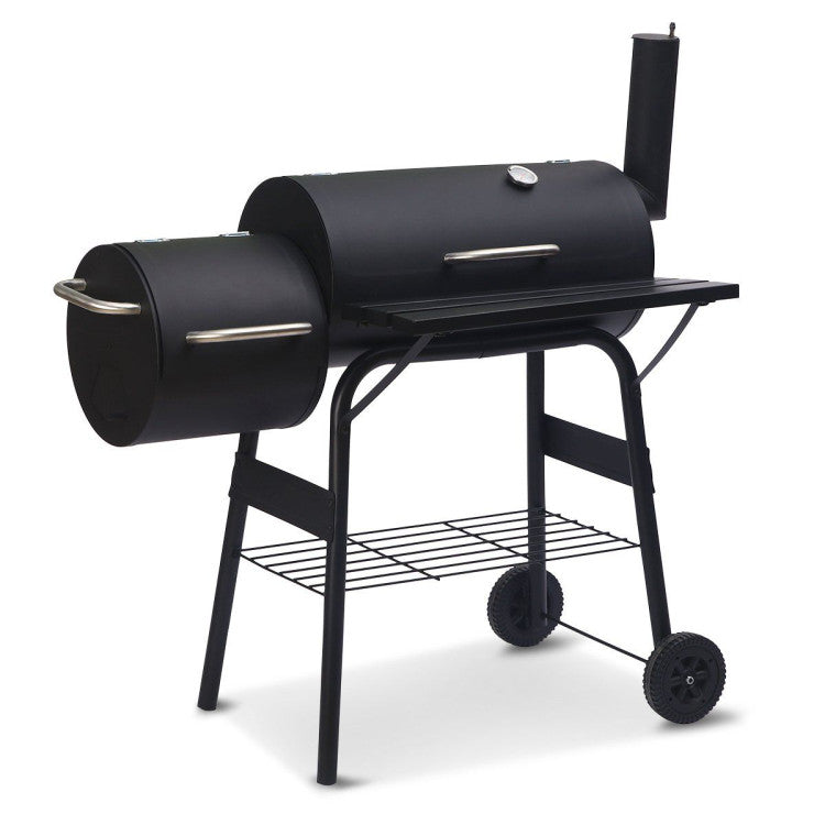 Wallaroo 2-in-1 outdoor barbecue grill & offset smoker