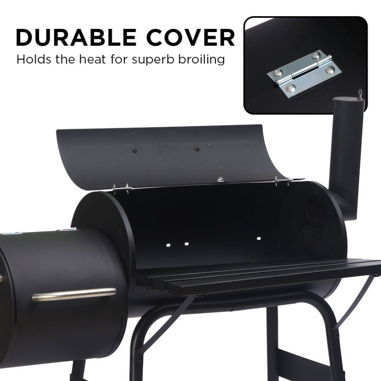 Wallaroo 2-in-1 outdoor barbecue grill & offset smoker