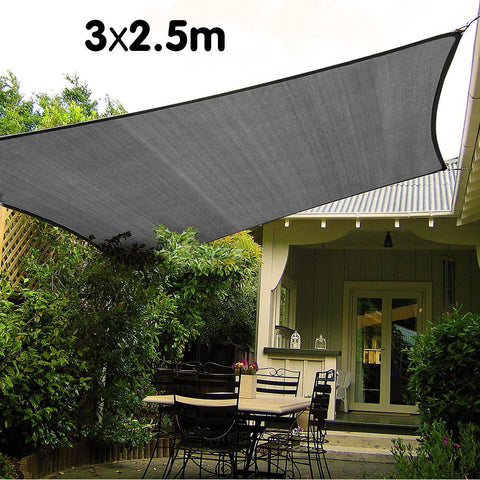 Wallaroo Rectangular Shade Sail 3M X 2.5M - Grey