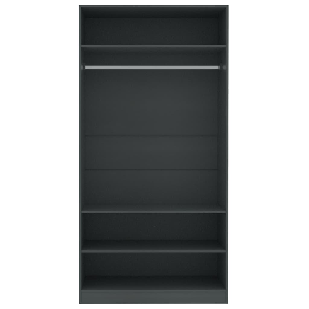 Wardrobe Grey 100x50x200 cm Chipboard