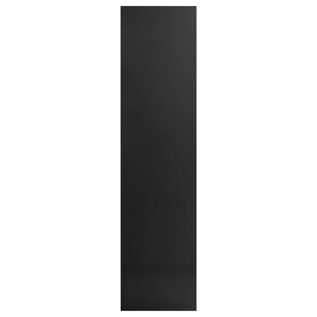 Wardrobe High Gloss Black 50x50x200 cm Chipboard