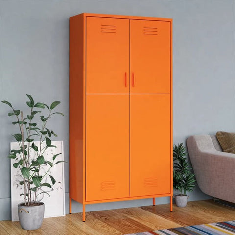 Wardrobe With 4 Shelves Steel