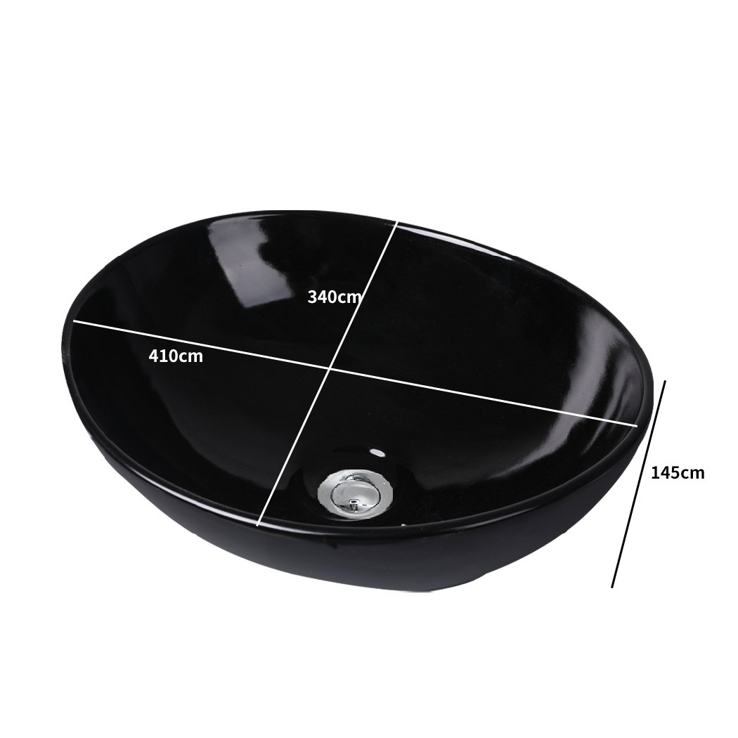 tools & accessories Wash Basin Oval Gloss Black