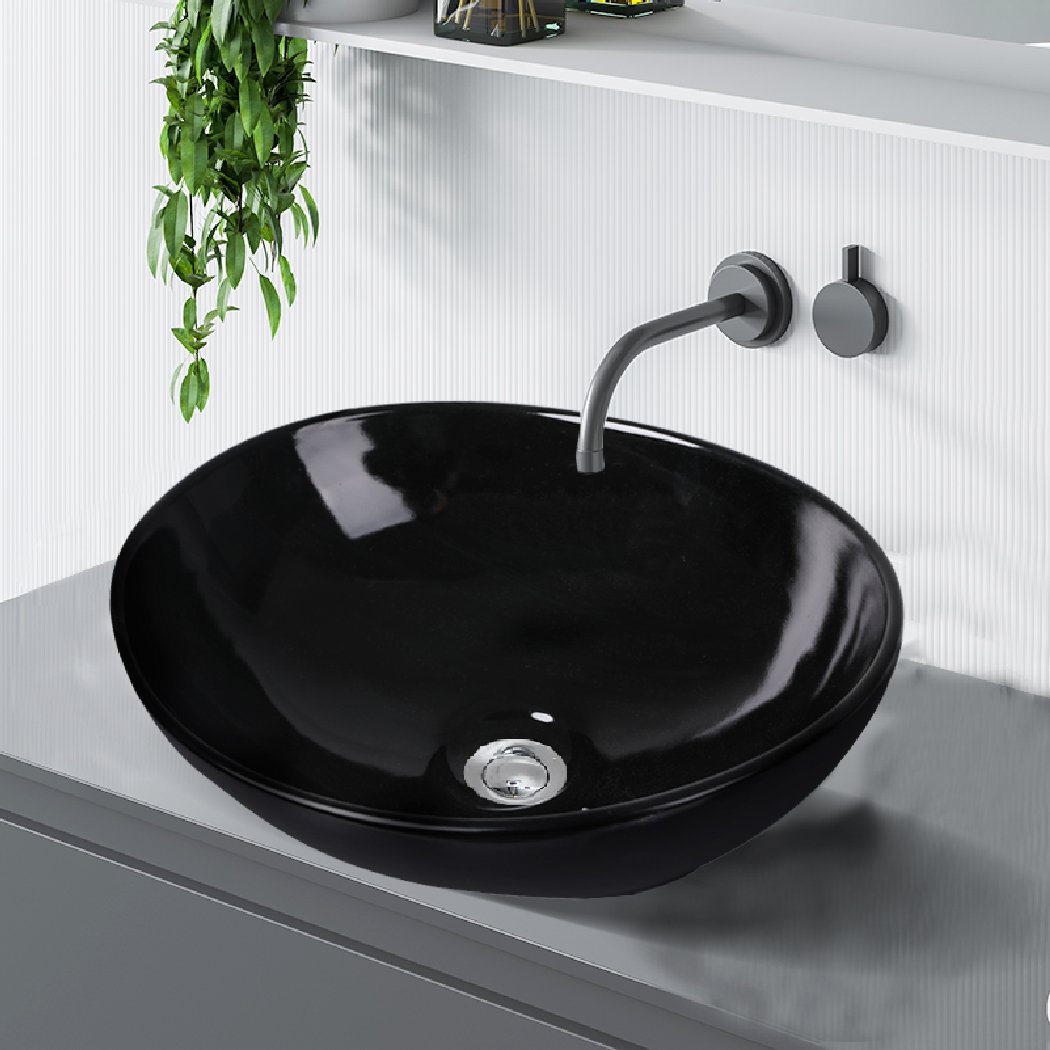 tools & accessories Wash Basin Oval Gloss Black