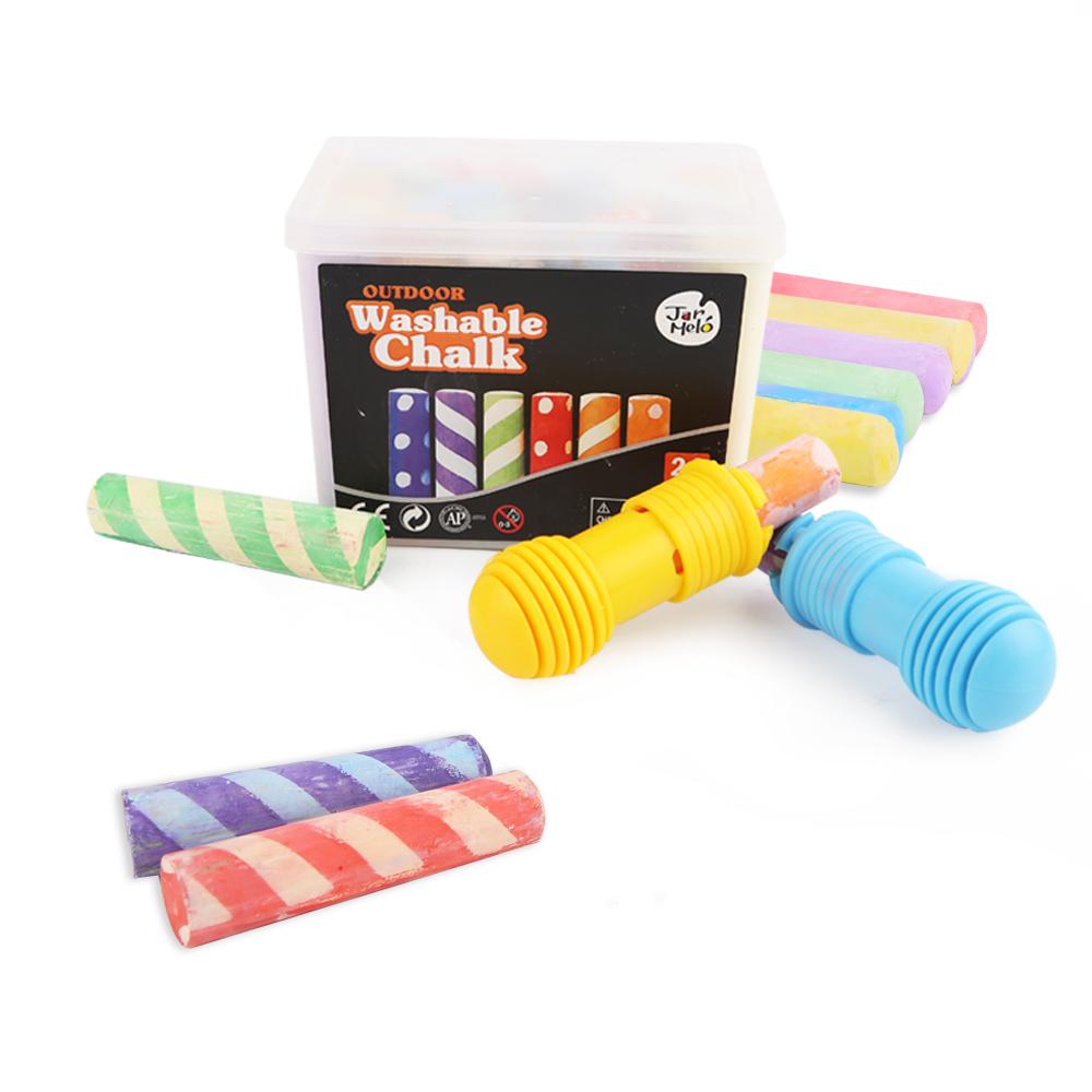 toys for infant Washable Sidewalk Chalk - 24 Colors Kit With 2 Holders