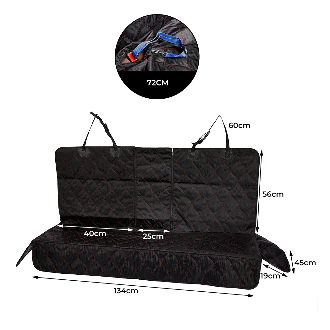 pet seat cover Waterproof Back Zipper Pet Seat Cover Black