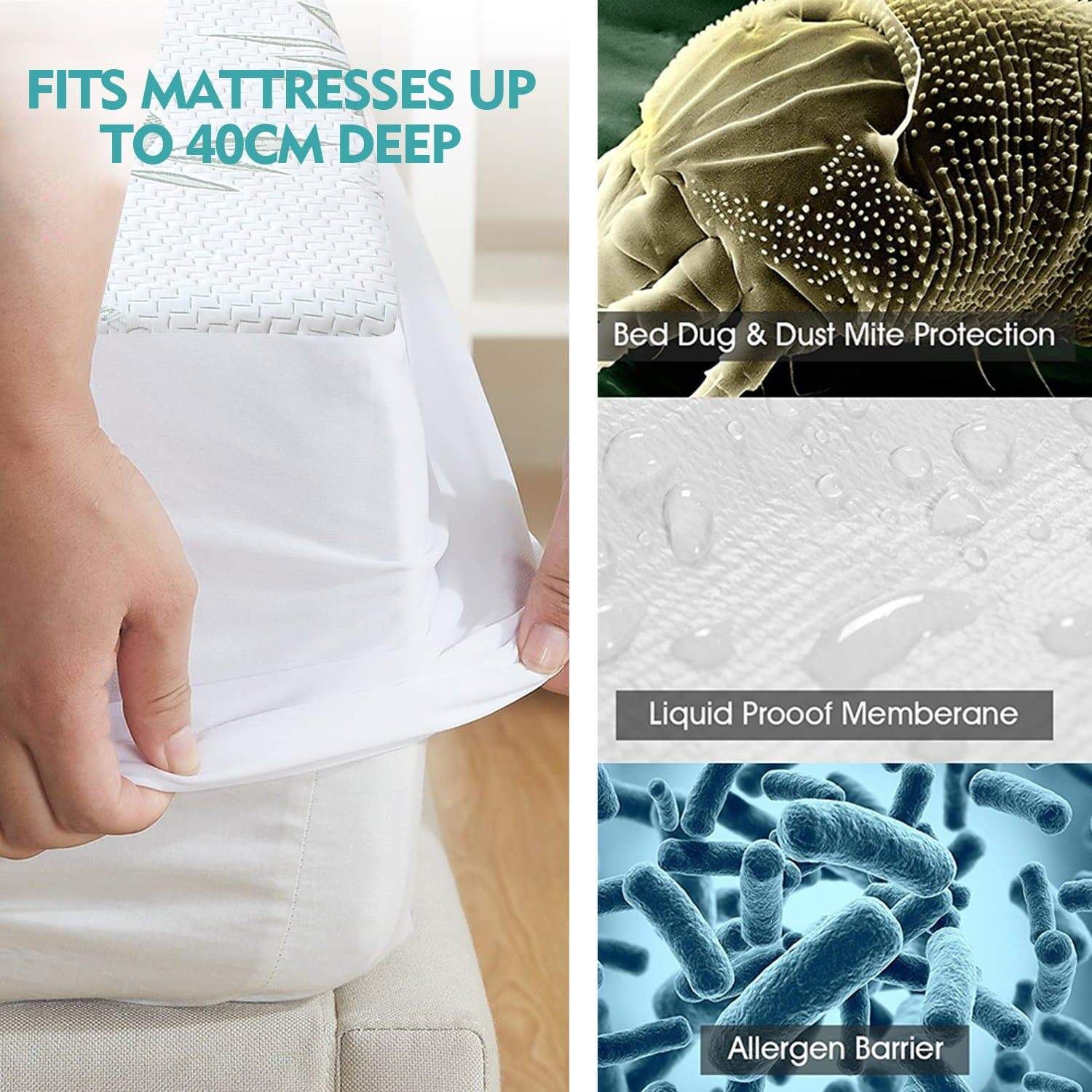 bedding Waterproof Bed Mattress Protectors Covers Queen