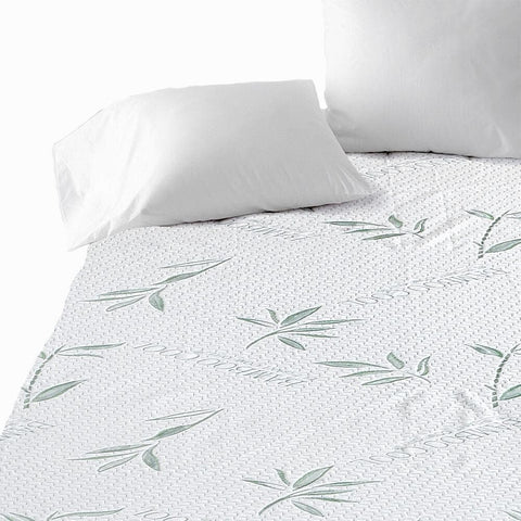 bedding Waterproof Breathable Bamboo Mattress Protector Double Size