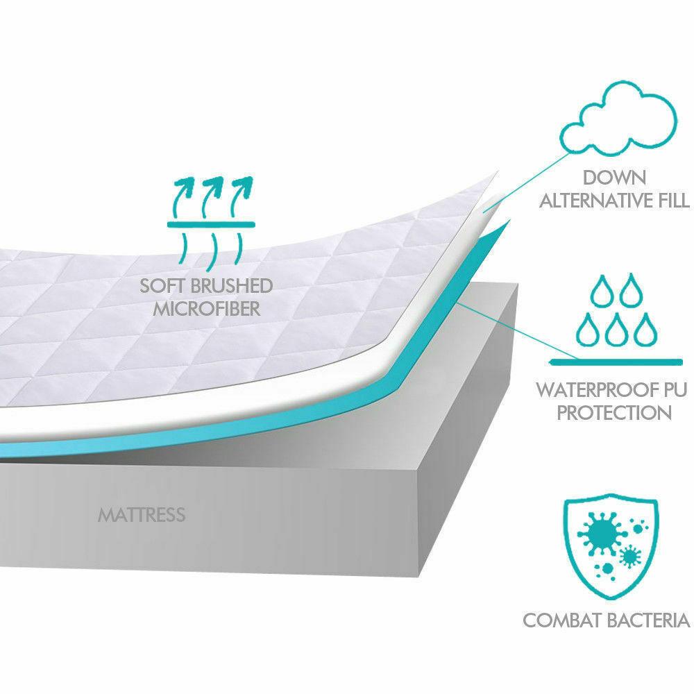 bedding Waterproof Microfiber Mattress Protector In Queen Size